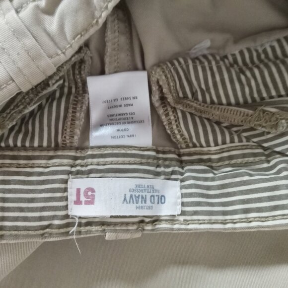 Old Navy Boys Beige Khaki Straight Adjustable Waist Casual Pants Size 5T - Picture 13 of 13
